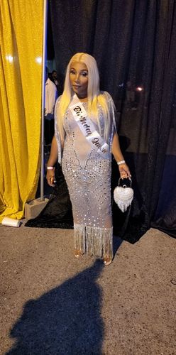 Customer photo review of Wifey Diamante Tassel Dress (Ready To Ship)