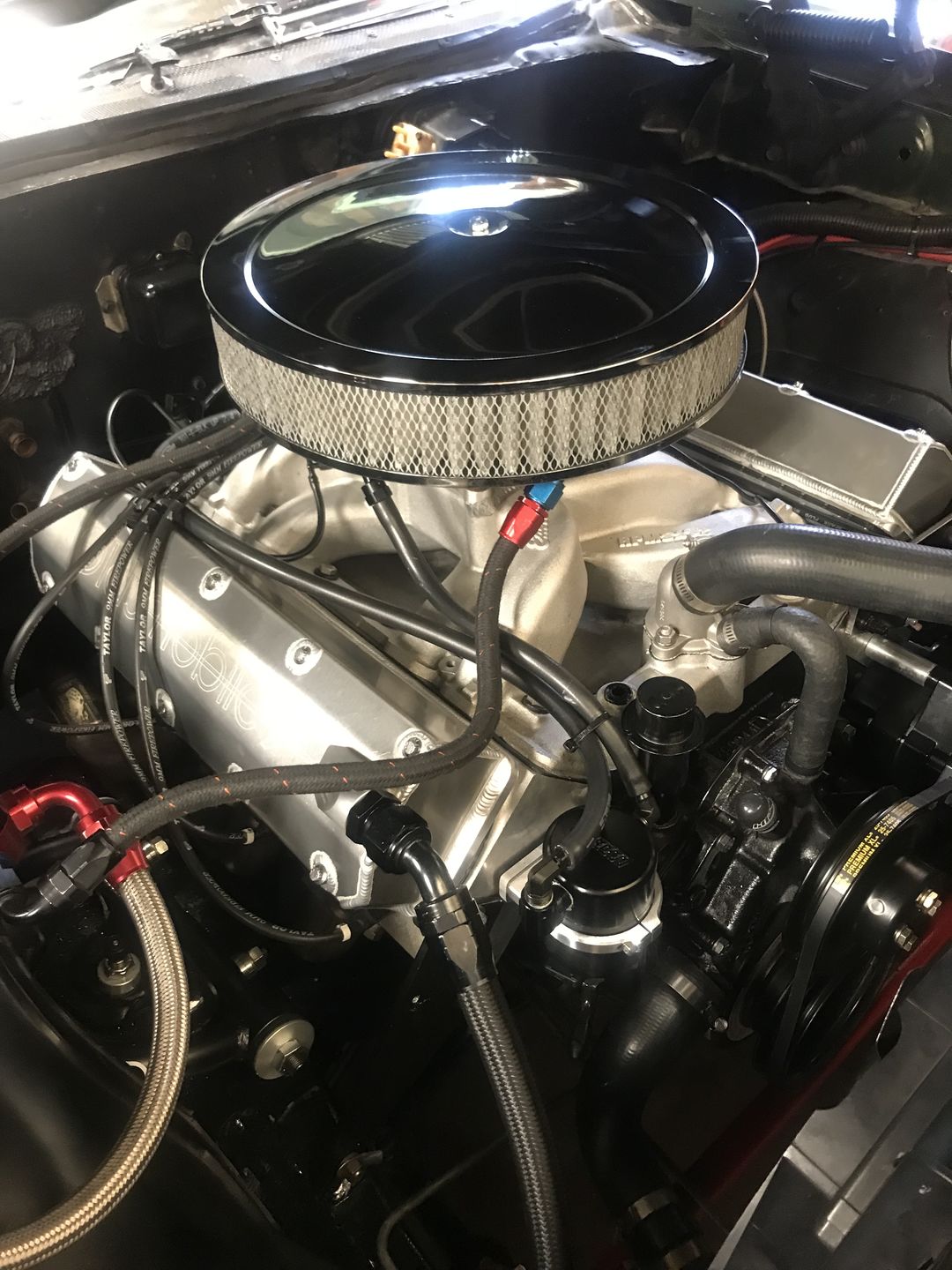 Customer photo review of Motion Raceworks Billet Valve Cover Breather / Oil Drain Billet (Single) 32-120-S