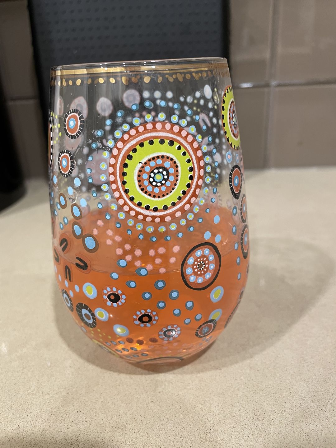 Customer photo review of Glass Tumbler Sacred Country (Set of 2 glasses)