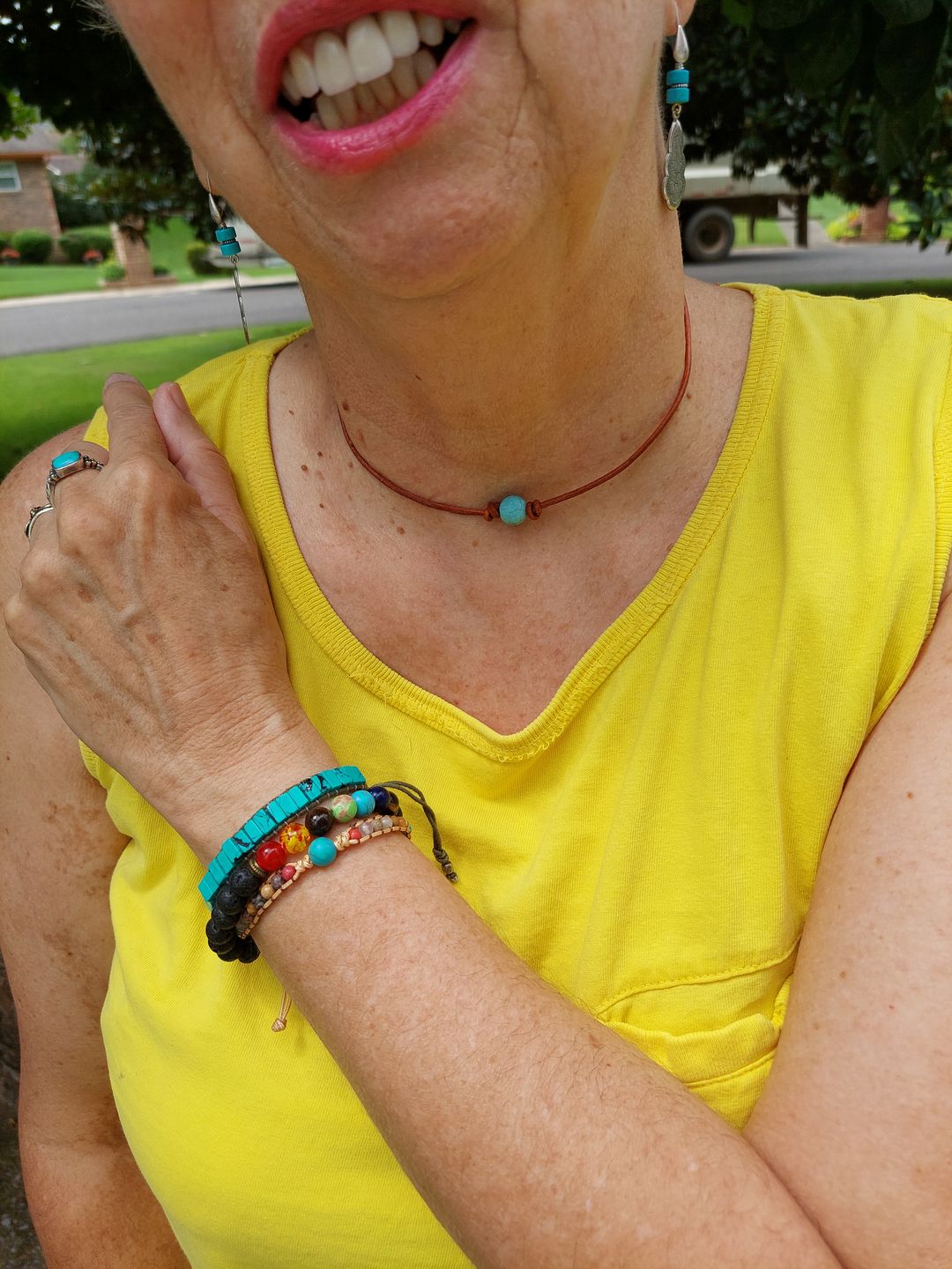 Customer photo review of Serenity Turquoise Choker