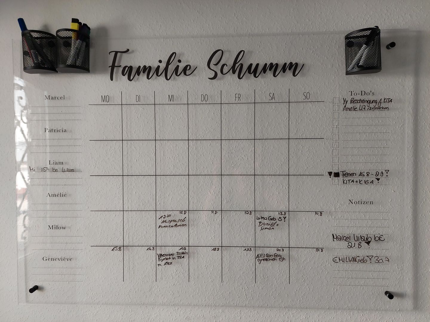 Customer photo review of 5-Namen Familienplaner