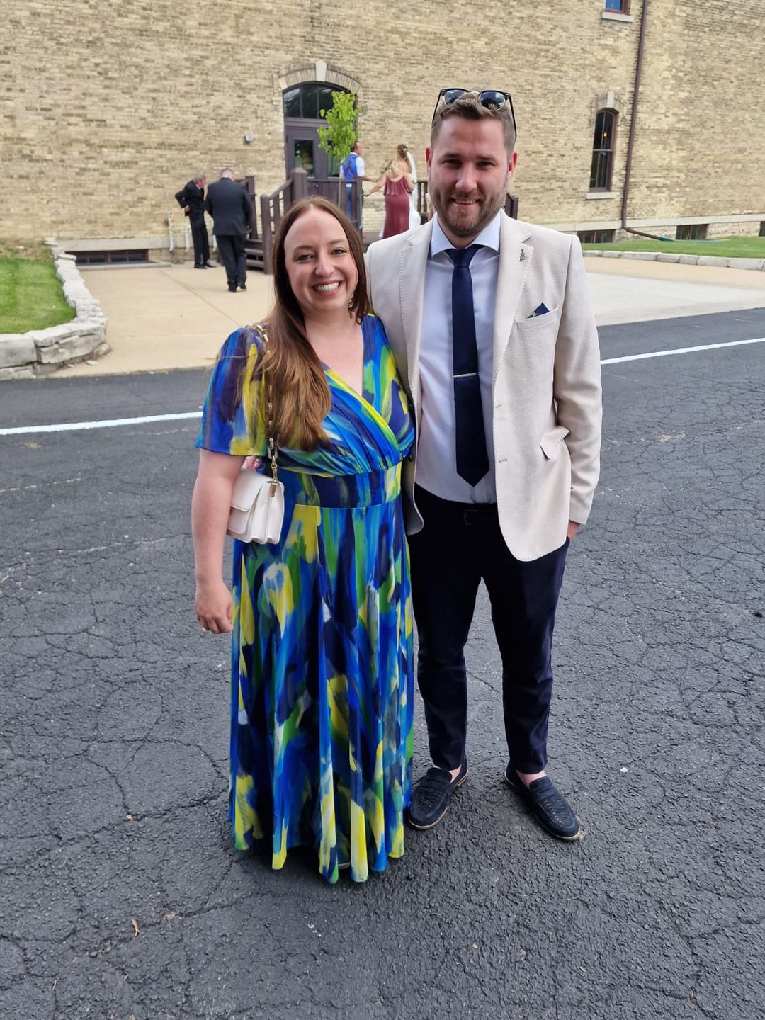 Customer photo review of Isabelle Blue Yellow Float Sleeve Maxi Dress