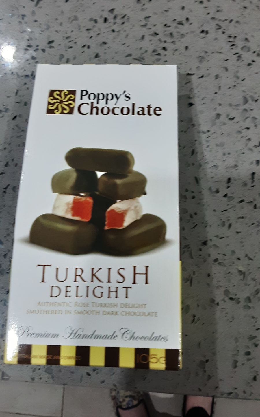 Customer photo review of Chocolate Coated Turkish Delight Dark Chocolate 105g