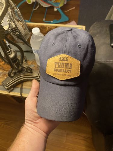 Customer photo review of Unstructured Custom Leather Patch Hat