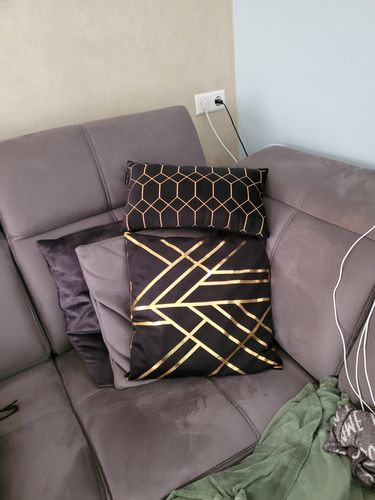 Customer photo review of Luxe sierkussen Velvet CRYSTAL Black - 50 x 30 cm