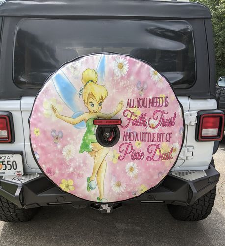 Customer photo review of Custom Spare Tire Covers - Create Your Own for Jeep, RV, Camper, Trailer, & More