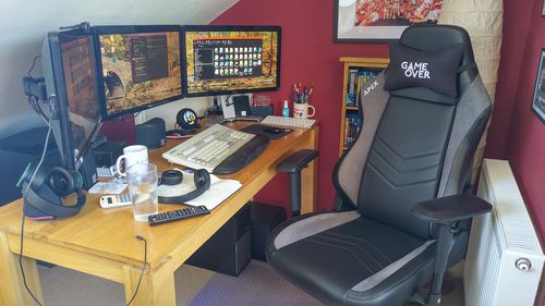Customer photo review of Apex Gaming Chair - Grey