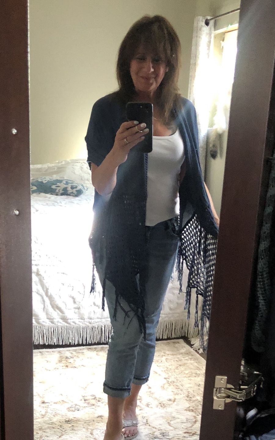 Customer photo review of My Cozy Crochet Cardigan (Navy)