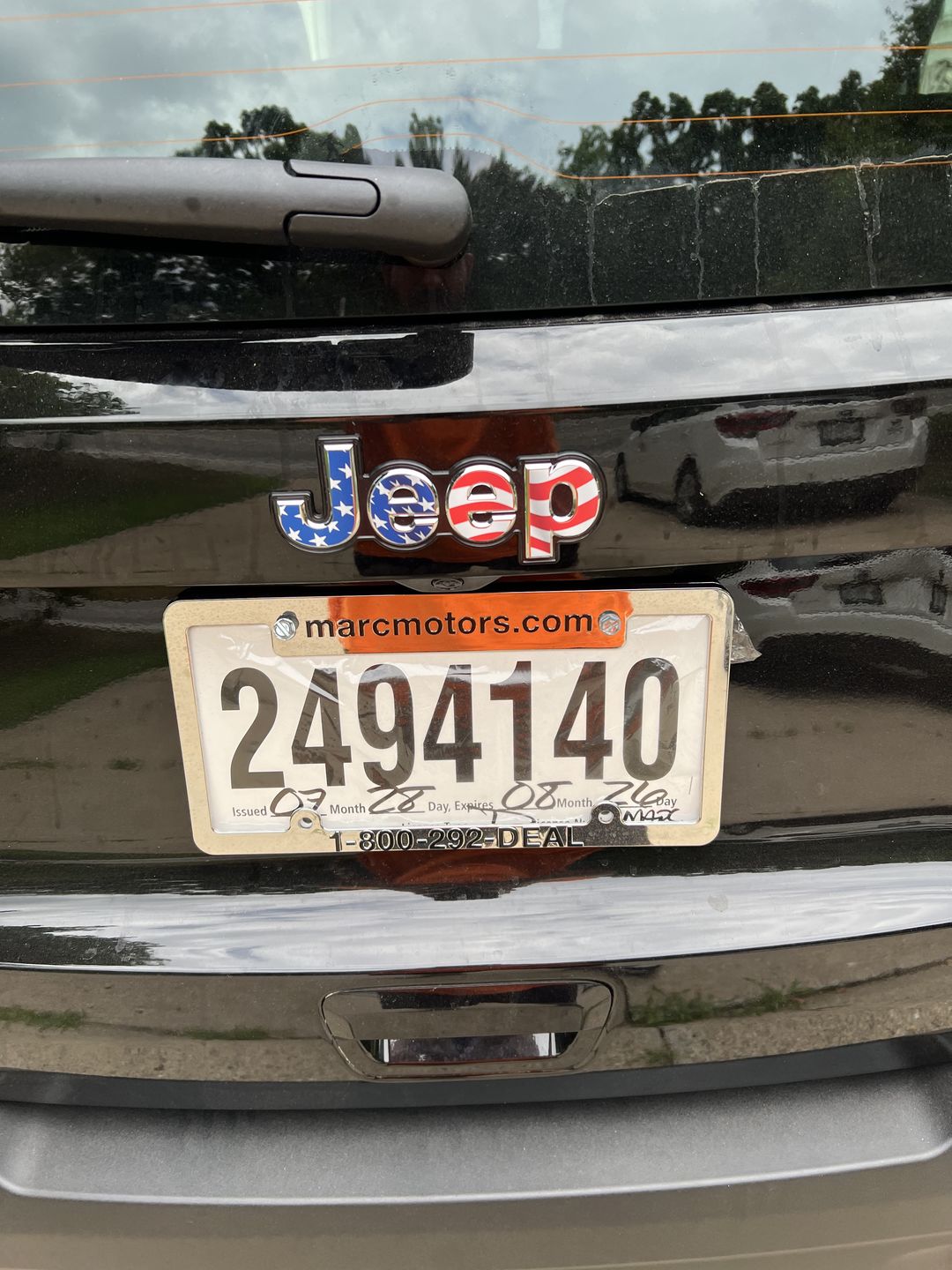 Customer photo review of JEEP Emblem Overlay Decals – American Flag Print | Fits Grand Cherokee, Cherokee, Compass, Renegade, Liberty & Patriot