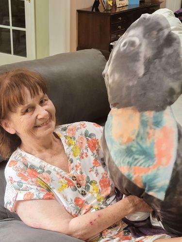 Customer photo review of Create A Custom Dog Pillow