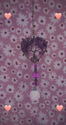 Customer photo review of Amethyst Hanging Prism