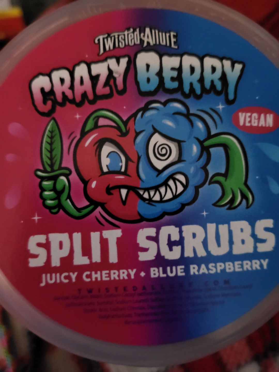 Customer photo review of Crazy Berry Split Scrub