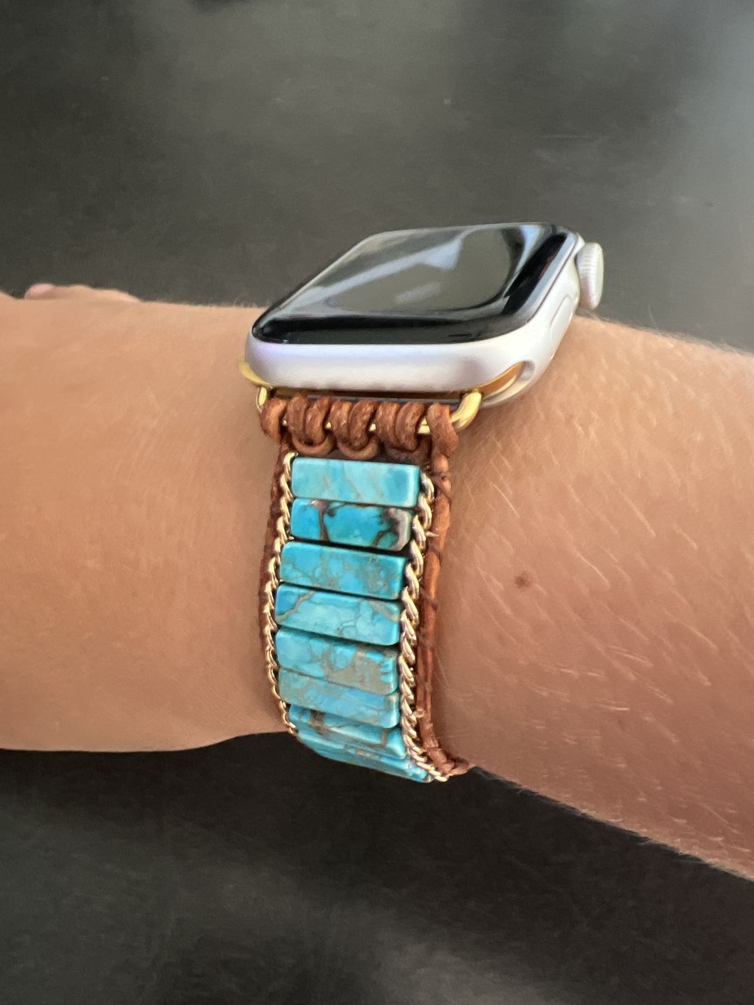 Customer photo review of Native Turquoise Protection Apple Watch Strap