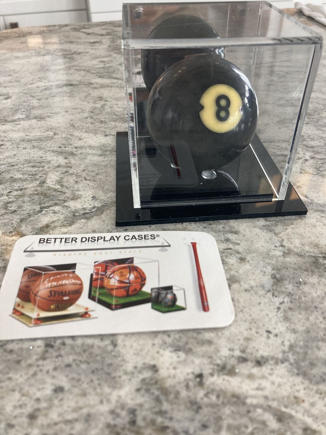Customer photo review of Versatile Acrylic Display Cases with Double Sheet Base