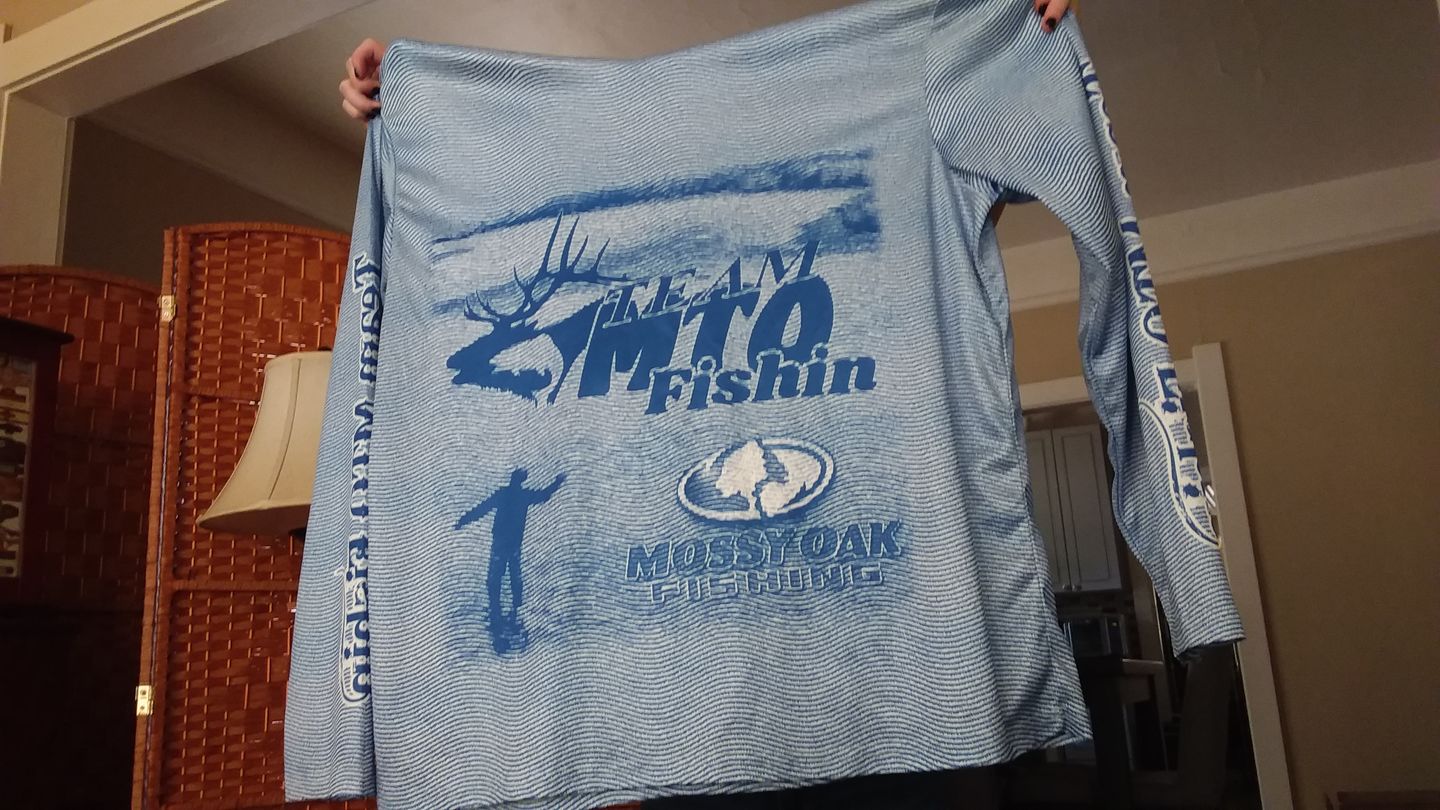 Customer photo review of Fishing Shirt Custom Name, Image, Time, Location 3D UV protection Shirts UPF 30+ Fishing gift| Blue - TMTS050
