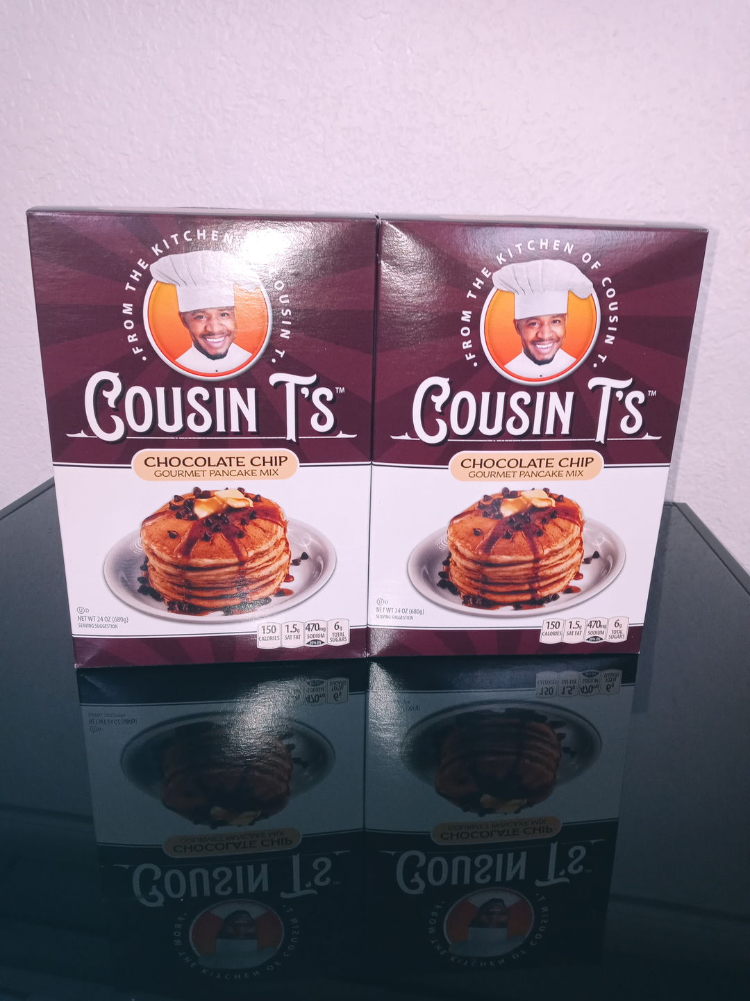 Customer photo review of Cousin T's Chocolate Chip Gourmet Pancake Mix 2 Pack