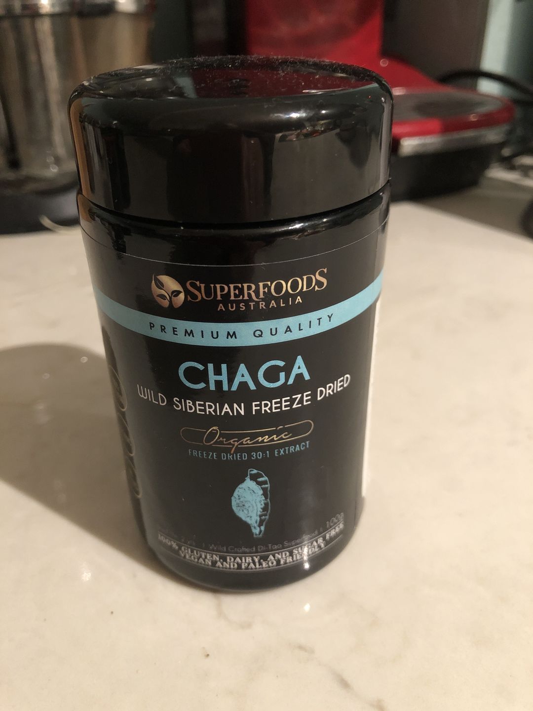 Customer photo review of Freeze Dried Chaga Mushroom 30:1 Extract