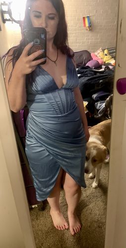 Customer photo review of Goddess Corset Dress (BLUE)