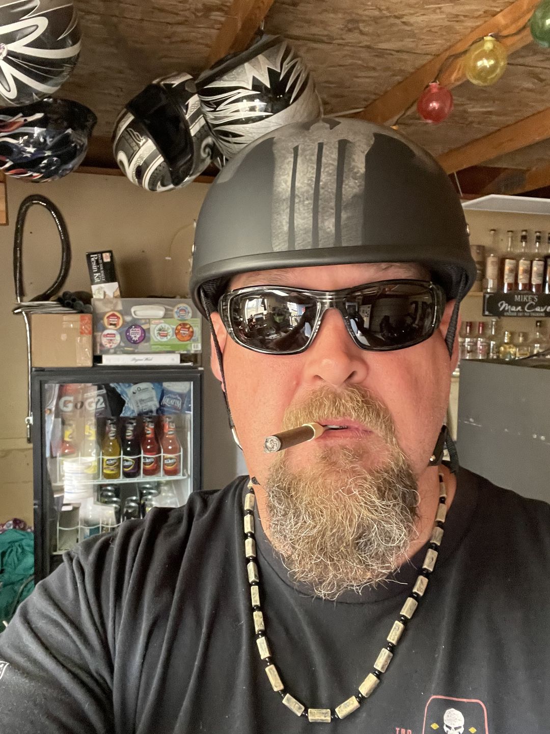 Customer photo review of Smallest Lightest SOA DOT Beanie Helmet / Skull