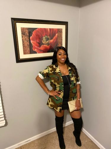 Customer photo review of Camouflage Boyish Coat