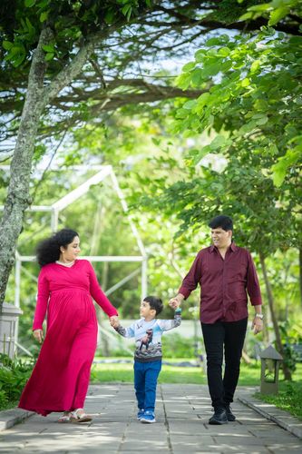 Customer photo review of Royal Carnation Maternity & Nursing Lycra Wrap Dress