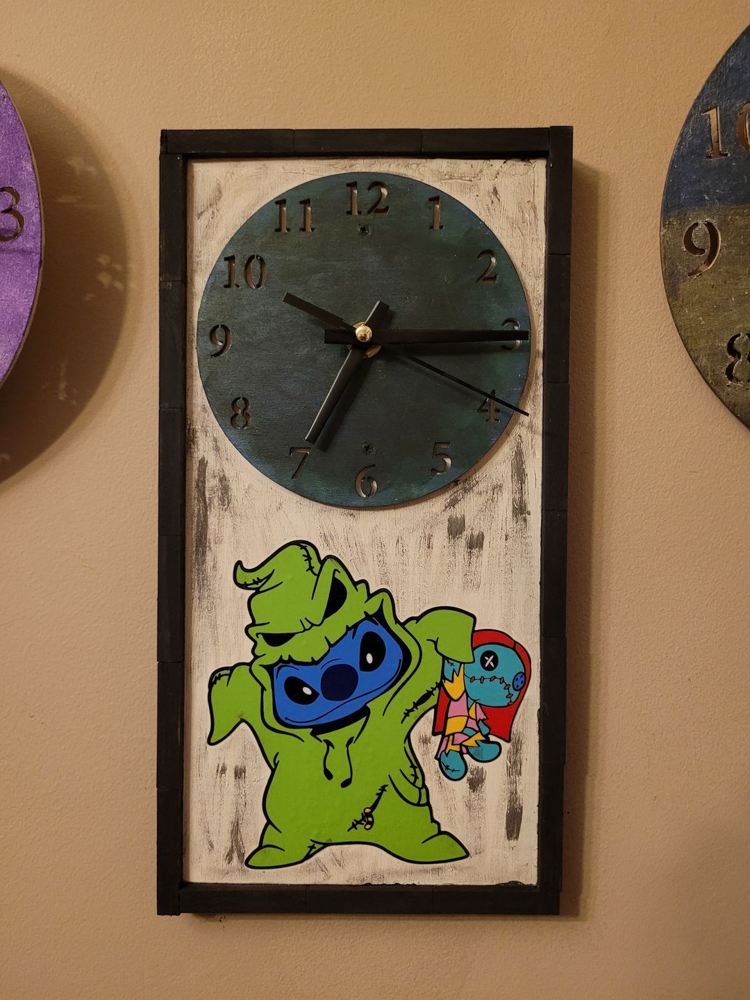 Customer photo review of Unfinished Wood Clock Silhouette - Craft- up to 24" DIY