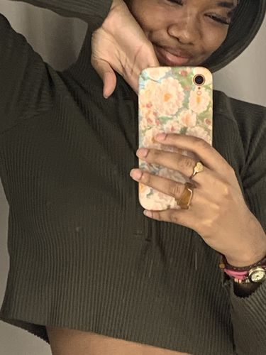 Customer photo review of Sweet Flowers Oil Painting iPhone Case