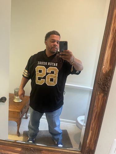 Customer photo review of Custom Black Old Gold-White Authentic Baseball Jersey