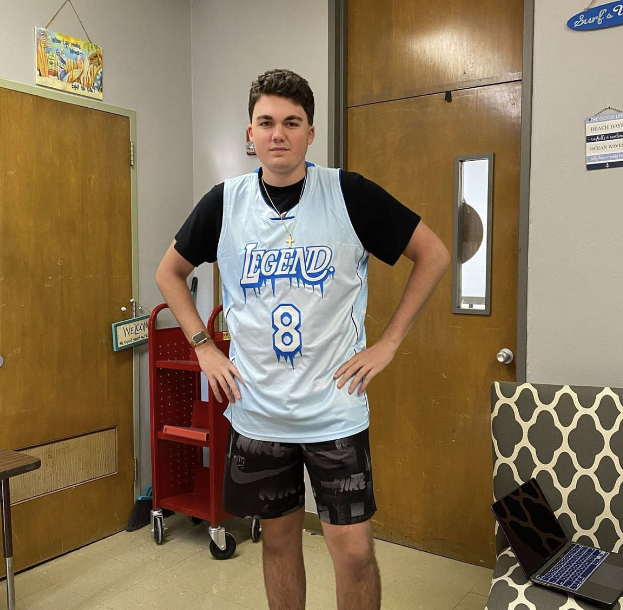 Customer photo review of Legend Icy Custom Basketball Jersey