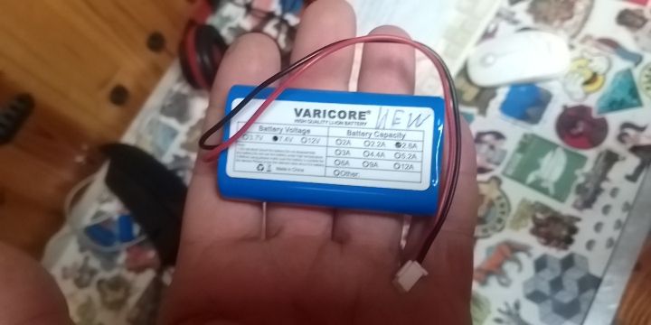 Customer photo review of NTC geschützter 7,4V 18650 2s1p 2600mAh Akku mit Platine und Stecker