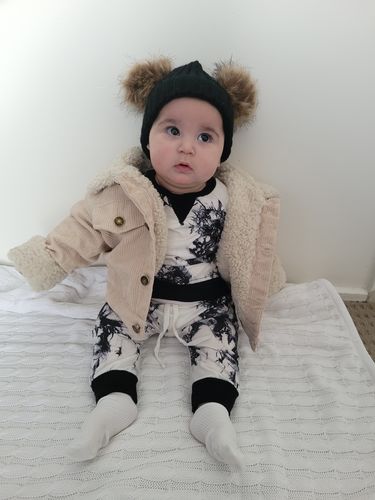 Customer photo review of Cord Button Jacket - Beige
