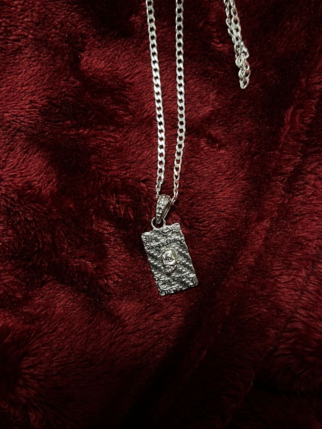 Customer photo review of LAUGH NOW, DIE LATER PENDANT