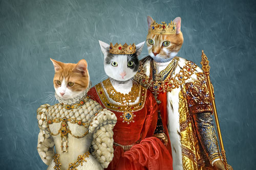 Customer photo review of 'The Royal Family' Personalized 3 Pet Canvas