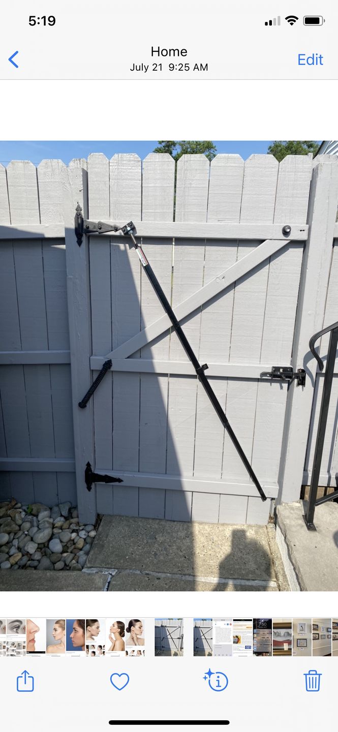 Customer photo review of True Latch 6' Telescopic Gate Brace