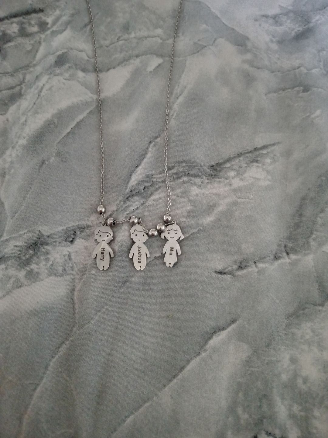 Customer photo review of Personalised My Children Necklace