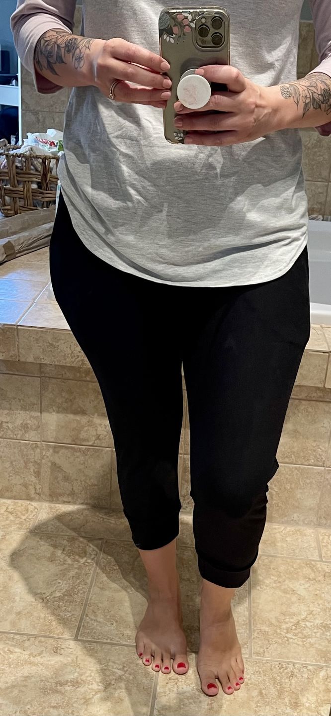 Customer photo review of *Freshly Baked* Crop Cuff Pants