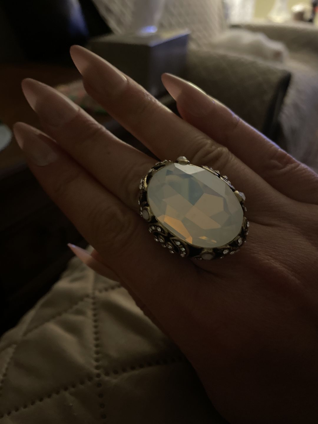 Customer photo review of HEIDI DAUS® "Dare To Wear" Oversized Crystal Cocktail Statement Ring