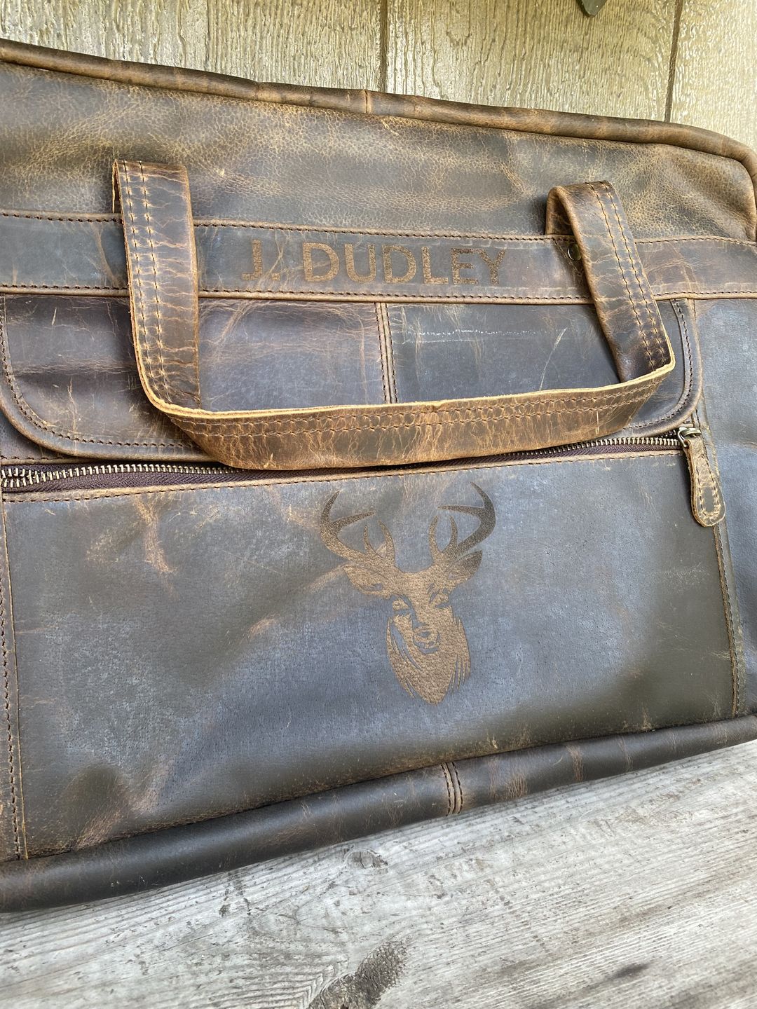 Customer photo review of Monterrey Buffalo Leather Business Briefcase