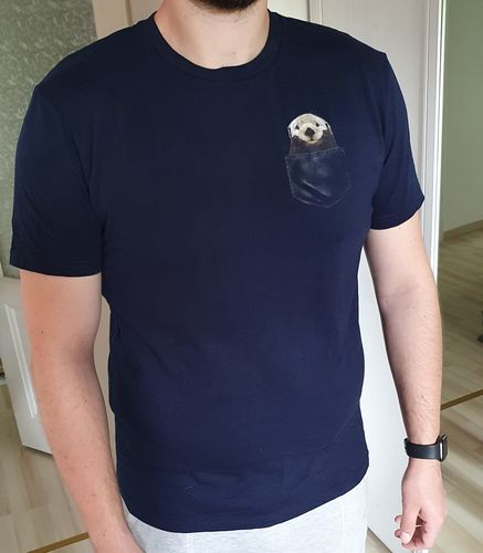 Customer photo review of Otter Tasche - Bio Herren Shirt