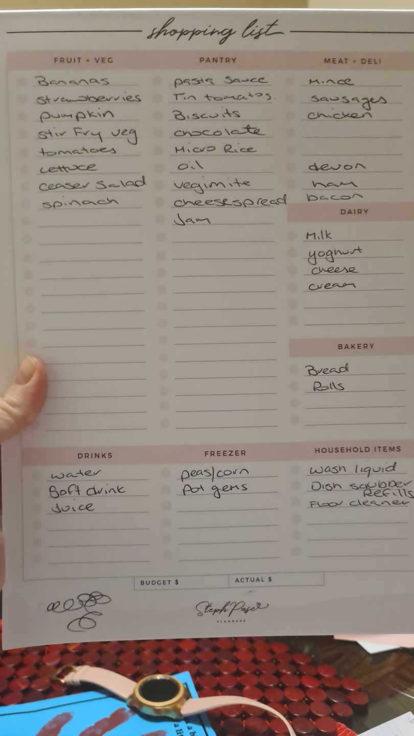 Customer photo review of NEW Shopping List
