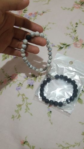 Customer photo review of Matching Volcanic Heart Bracelet Set