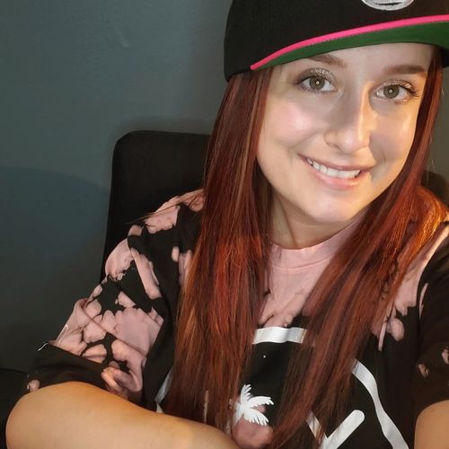 Customer photo review of Salty Savage Unisex Spliced Smile Oversized Tall Crew Tee | Pink/Black Tie Dye