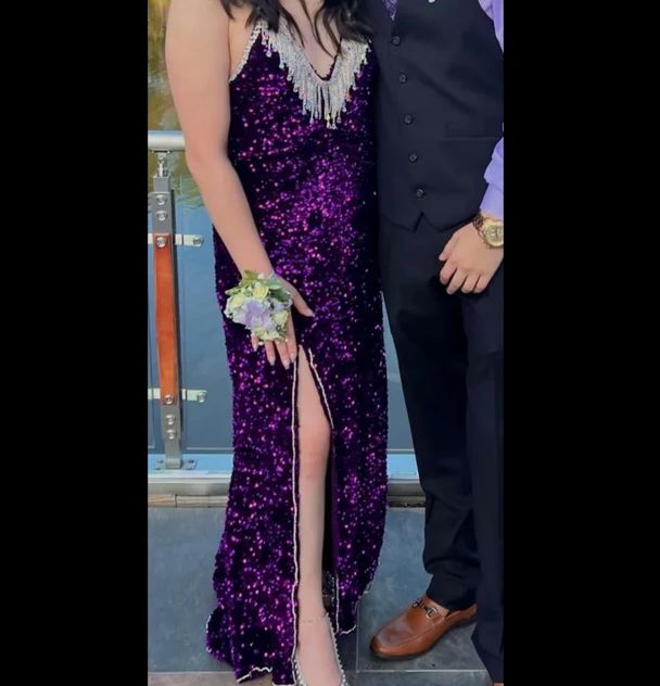 Customer photo review of Purple Sequin on Velvet
