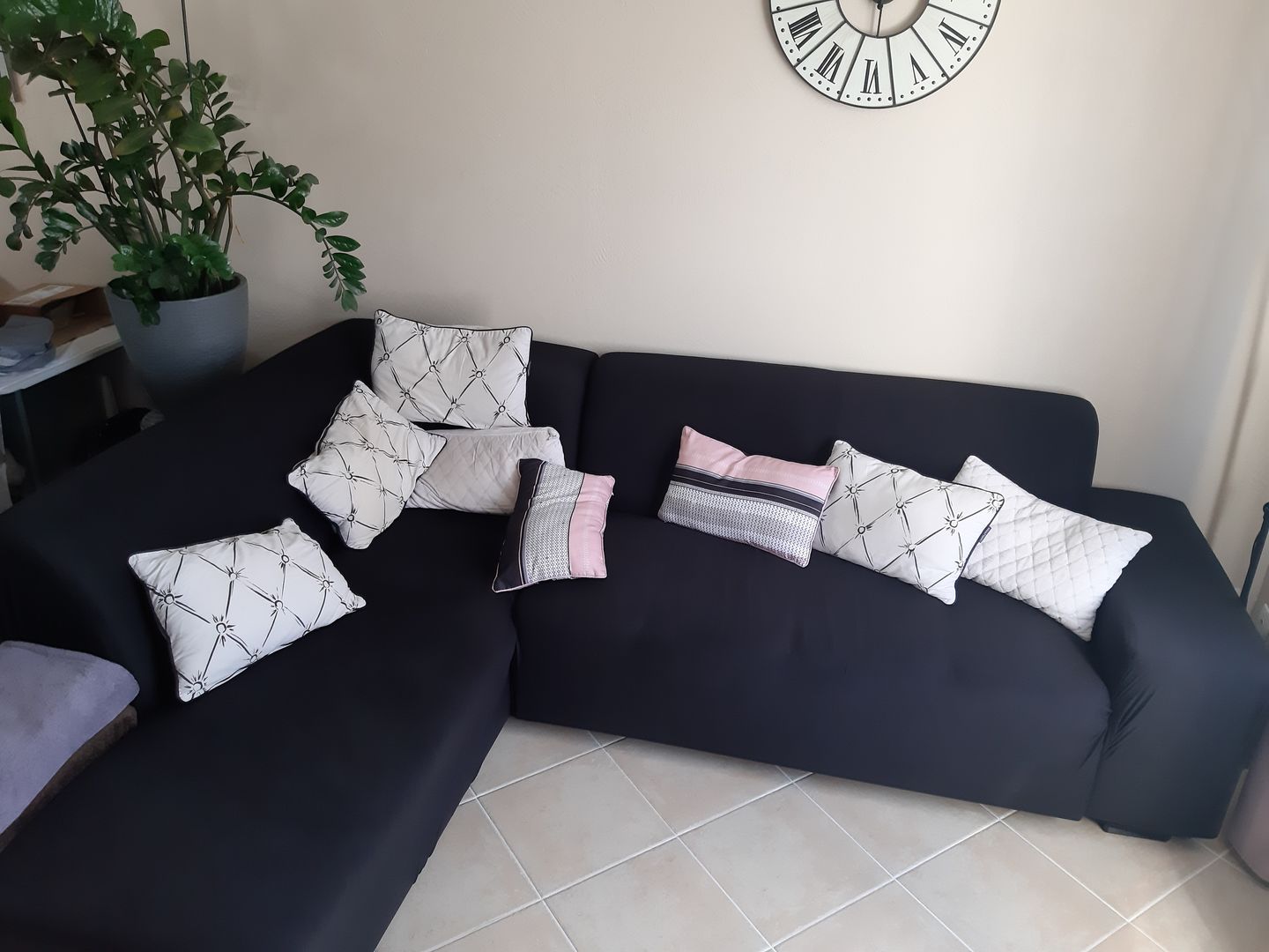 Customer photo review of Noir - Housses Extensibles de Fauteuil et Canapé