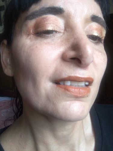 Customer photo review of Bonfire Babe - Matte Liquid Lipstick