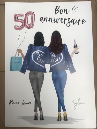 Customer photo review of Bon anniversaire - Poster personnalisé