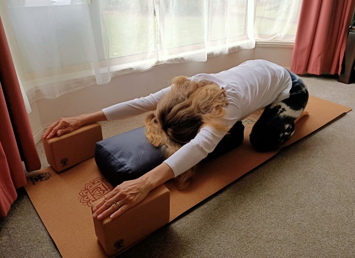 Customer photo review of Rectangular Yoga Bolster