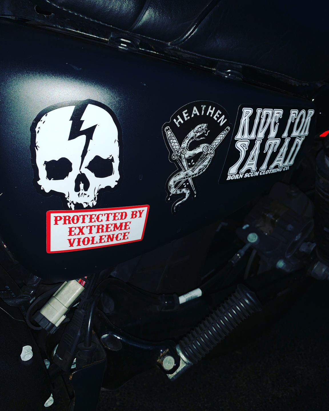 Customer photo review of SKULL LOGO STICKER