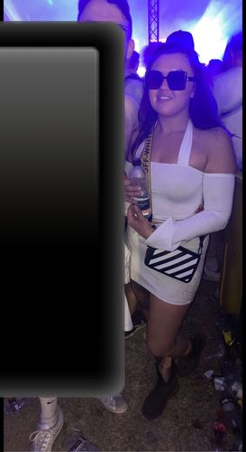 Customer photo review of Backless off shoulder halter tie back solid skirt set