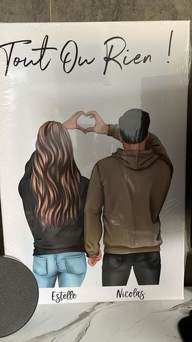 Customer photo review of Couple (Cœur) - Toile personnalisé